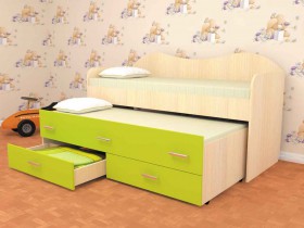 Кровать детская Нимфа двухместная 2.0 Венге/Дуб молочный в Калачинске - kalachinsk.katalogmebeli.com | фото 2