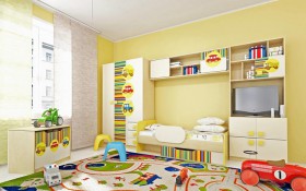 Детская комната Клаксон (Бежевый/корпус Клен) в Калачинске - kalachinsk.katalogmebeli.com | фото 2