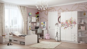 Детская комната Совушки (Белый/корпус Выбеленное дерево) в Калачинске - kalachinsk.katalogmebeli.com | фото 5