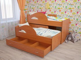 Кровать детская Радуга 1600 Млечный дуб/Венге в Калачинске - kalachinsk.katalogmebeli.com | фото 6