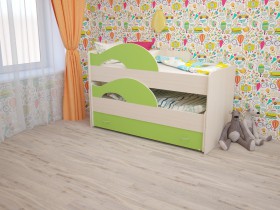 Кровать детская Радуга 1600 Млечный дуб/Венге в Калачинске - kalachinsk.katalogmebeli.com | фото 8