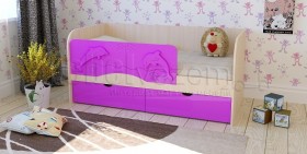 Друзья Кровать детская 2 ящика 1.8 Фиолетовый глянец в Калачинске - kalachinsk.katalogmebeli.com | фото