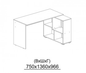 Компьютерный стол угловой СКМУ-3 дуб сонома/белый в Калачинске - kalachinsk.katalogmebeli.com | фото 3