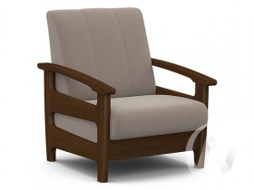 Кресло для отдыха Омега (орех лак/CATANIA COCOA) в Калачинске - kalachinsk.katalogmebeli.com | фото 1