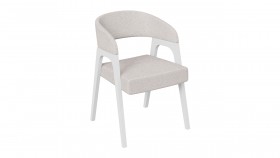 Кресло «Техас 1» (Белый матовый/Шенилл Estetica Vanille №220) в Калачинске - kalachinsk.katalogmebeli.com | фото