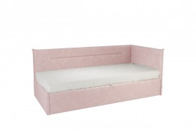 Кровать 0.9 Альба Тахта (Нежно-розовый велюр) в Калачинске - kalachinsk.katalogmebeli.com | фото