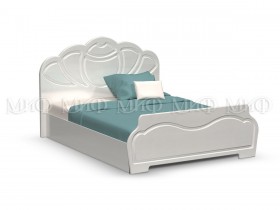 Кровать 1,4м Гармония (Белый/Белый глянец) в Калачинске - kalachinsk.katalogmebeli.com | фото