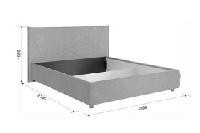 Кровать 1,6 Квест с подъемным механизмом (Топаз велюр) купить в Калачинске - kalachinsk.katalogmebeli.com | фото 2