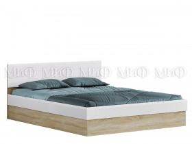 Кровать 1,6 спальня Фортуна (Дуб сонома/белый глянец) в Калачинске - kalachinsk.katalogmebeli.com | фото 1