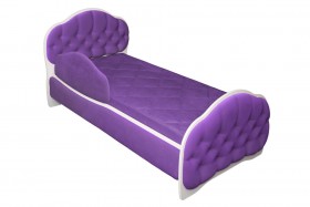 Кровать 170 Гармония 32 Фиолетовый (мягкий бортик) в Калачинске - kalachinsk.katalogmebeli.com | фото