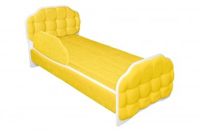 Кровать 180 Атлет 74 жёлтый (мягкий бортик) в Калачинске - kalachinsk.katalogmebeli.com | фото