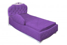 Кровать 190 Гармония Lux 32 Фиолетовый (мягкий бортик) в Калачинске - kalachinsk.katalogmebeli.com | фото