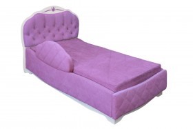 Кровать 190 Гармония Lux 67 Светло-фиолетовый (мягкий бортик) в Калачинске - kalachinsk.katalogmebeli.com | фото