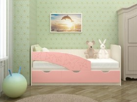 Кровать Бабочки 1,8м (Розовый металлик) в Калачинске - kalachinsk.katalogmebeli.com | фото