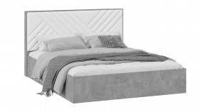 Кровать без ПМ «Хилтон» Тип 1 Ателье светлый/Белый в Калачинске - kalachinsk.katalogmebeli.com | фото