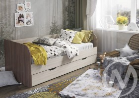 Кровать детская Балли 2-х уровневая (шимо темный/шимо светлый) в Калачинске - kalachinsk.katalogmebeli.com | фото 1