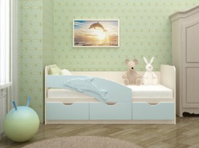 Кровать детская 1,6м Дельфин (Розовый металлик) в Калачинске - kalachinsk.katalogmebeli.com | фото
