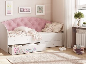 Кровать детская Эльза Белый/Розовый в Калачинске - kalachinsk.katalogmebeli.com | фото