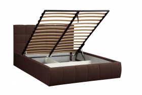Кровать "Диана" ш. 1600 (Н=1010мм) (жаккард шоколад) в Калачинске - kalachinsk.katalogmebeli.com | фото