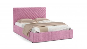 Кровать Гамма ш. 1400 (без основания для хранения) (велюр тенерифе розовый) в Калачинске - kalachinsk.katalogmebeli.com | фото