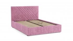 Кровать Гамма ш. 1400 (без основания для хранения) (велюр тенерифе розовый) в Калачинске - kalachinsk.katalogmebeli.com | фото 3
