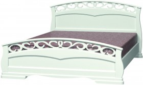 Кровать Грация-1 из массива сосны 1600*2000 Белый античный в Калачинске - kalachinsk.katalogmebeli.com | фото 5