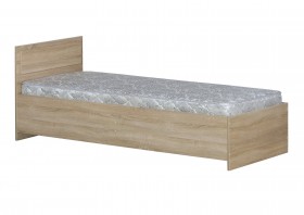 Кровать одинарная 800-2 без матраса (прямые спинки) Дуб Сонома в Калачинске - kalachinsk.katalogmebeli.com | фото 1