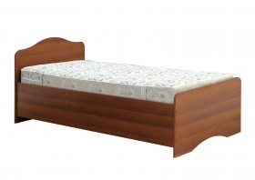 Кровать одинарная 900-1 без матраса (круглые спинки) Орех Таволато в Калачинске - kalachinsk.katalogmebeli.com | фото 1