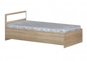 Кровать одинарная 900-2 без матраса (прямые спинки) Дуб Сонома в Калачинске - kalachinsk.katalogmebeli.com | фото