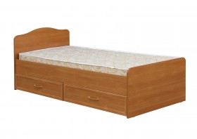 Кровать одинарная с ящиками 800-1 без матраса (круглые спинки) Вишня Оксфорд в Калачинске - kalachinsk.katalogmebeli.com | фото 1
