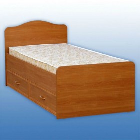 Кровать одинарная 800-2 без матраса (прямые спинки) Дуб Сонома в Калачинске - kalachinsk.katalogmebeli.com | фото 2