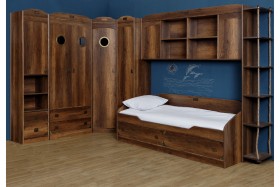 Кровать с 2-мя ящиками «Навигатор» (Дуб Каньон) в Калачинске - kalachinsk.katalogmebeli.com | фото 10