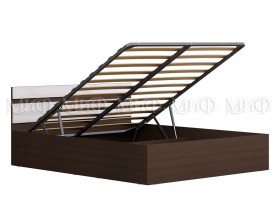 Кровать с подъемным механизмом Нэнси 1,4м (Венге/белый глянец) в Калачинске - kalachinsk.katalogmebeli.com | фото