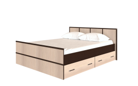 Кровать Сакура с настилом и ящиками 1,4 (Венге/Лоредо) в Калачинске - kalachinsk.katalogmebeli.com | фото
