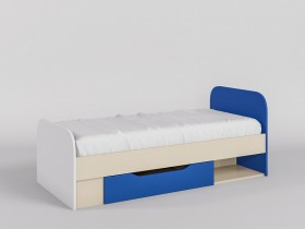 Кровать Скай 1650х750 (Синий/Белый/корпус Клен) в Калачинске - kalachinsk.katalogmebeli.com | фото