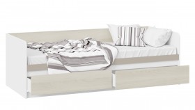 Кровать «Сканди» с 2 ящиками Дуб Гарден/Белый/Глиняный серый в Калачинске - kalachinsk.katalogmebeli.com | фото 2