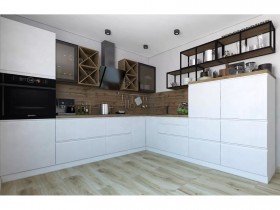 Модульная кухня Бронкс 1,8 м (Кварц) в Калачинске - kalachinsk.katalogmebeli.com | фото 5
