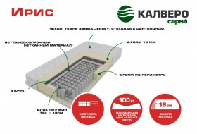 Матрас IRIS 1200*2000 в Калачинске - kalachinsk.katalogmebeli.com | фото 2