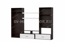Мебель для гостиной МГС 7 Исполнение 1 Дуб Венге/Белый глянец в Калачинске - kalachinsk.katalogmebeli.com | фото