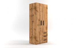 Шкаф 2-х створчатый с ящиками Шервуд (Дуб Вотан) в Калачинске - kalachinsk.katalogmebeli.com | фото