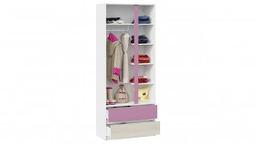 Шкаф для одежды комбинированный «Сканди» Дуб Гарден/Белый/Лиловый в Калачинске - kalachinsk.katalogmebeli.com | фото 4