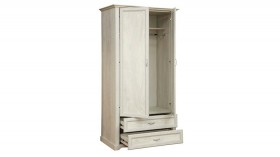 Шкаф для одежды "Сохо" (бетон пайн белый/2 ящика/зеркало) в Калачинске - kalachinsk.katalogmebeli.com | фото 3