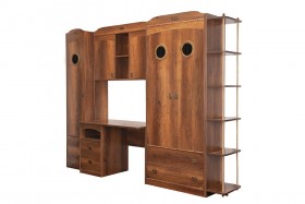 Шкаф комбинированный для белья «Навигатор» (Дуб Каньон) в Калачинске - kalachinsk.katalogmebeli.com | фото 6
