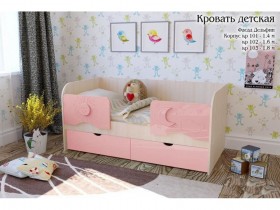 Соня Кровать детская 2 ящика 1.6 Розовый глянец в Калачинске - kalachinsk.katalogmebeli.com | фото