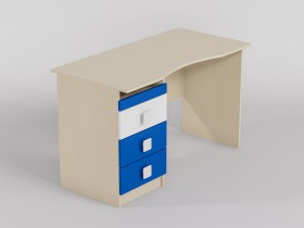 Стол (столешница с выемкой) Скай люкс (Синий/Белый/корпус Клен) в Калачинске - kalachinsk.katalogmebeli.com | фото