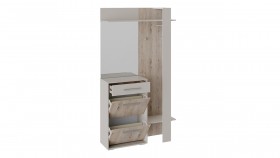 Шкаф для одежды «Нуар» тип 1 Фон серый/Дуб сонома в Калачинске - kalachinsk.katalogmebeli.com | фото 3